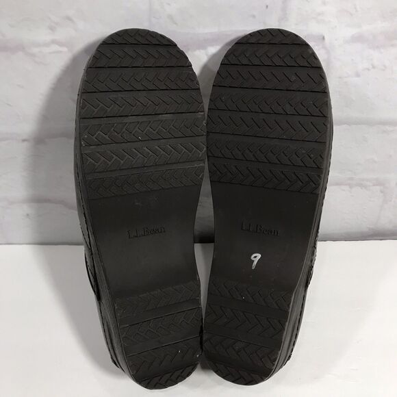 LL Bean Women's US Size 9 M Brown Leather Slip on Clogs / Shoes - Picture 6 of 8
